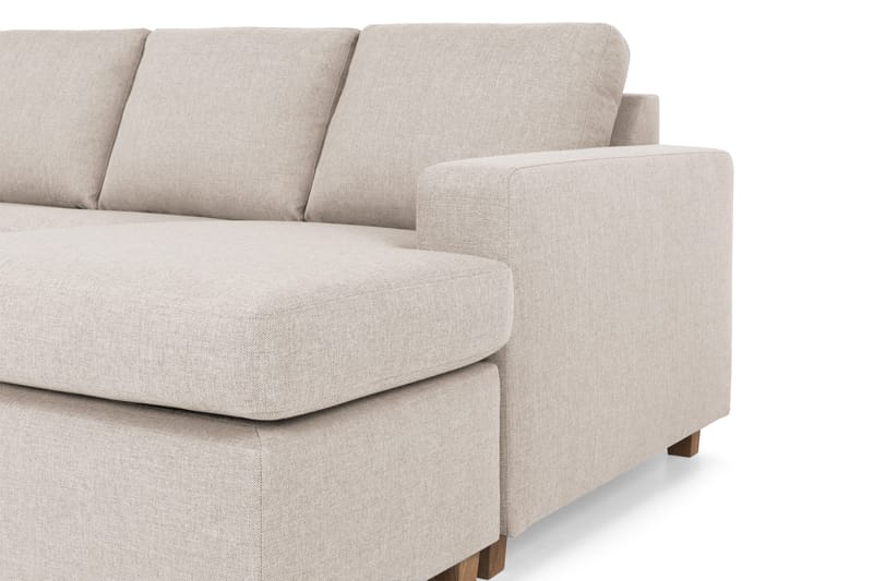 Crazy 6-personers Venstrevendt U-formet XX-Large Sofa med Divan og Chaiselong i Stof - Beige - Møbler - Sofaer - U Sofa