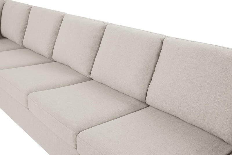 Crazy 6-personers Venstrevendt U-formet XX-Large Sofa med Divan og Chaiselong i Stof - Beige - Møbler - Sofaer - U Sofa