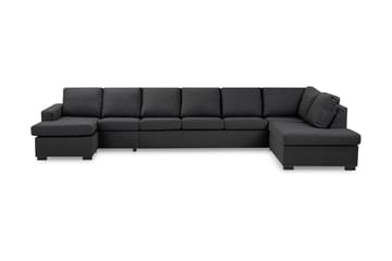 Crazy 6-personers Højrevendt U-formet XX-Large Sofa med Chaiselong i Stof