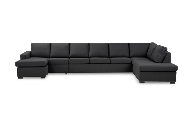 Crazy 6-personers Højrevendt U-formet XX-Large Sofa med Chaiselong i Stof - Mørkegrå - Møbler - Sofaer - U Sofa