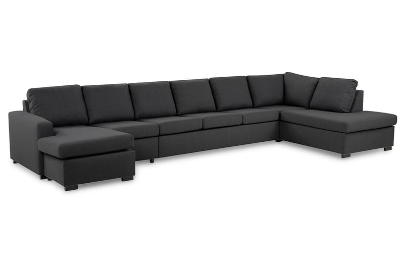 Crazy 6-personers Højrevendt U-formet XX-Large Sofa med Chaiselong i Stof - Mørkegrå - Møbler - Sofaer - U Sofa