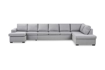 Crazy 6-personers Højrevendt U-formet XX-Large Sofa med Chaiselong i Stof