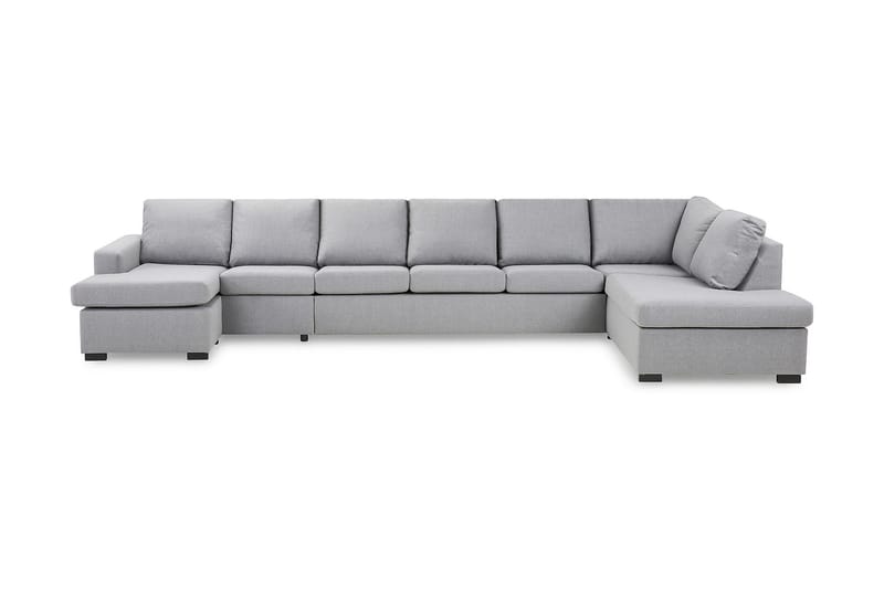 Crazy 6-personers Højrevendt U-formet XX-Large Sofa med Chaiselong i Stof - Grå - Møbler - Sofaer - U Sofa