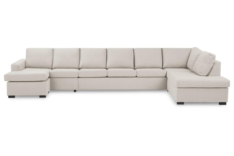 Crazy 6-personers Højrevendt U-formet XX-Large Sofa med Chaiselong i Stof - Beige - Møbler - Sofaer - U Sofa