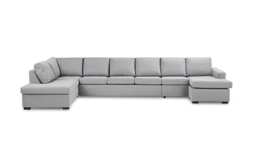 Crazy 6-personers Venstrevendt U-formet XX-Large Sofa med Divan og Chaiselong i Stof