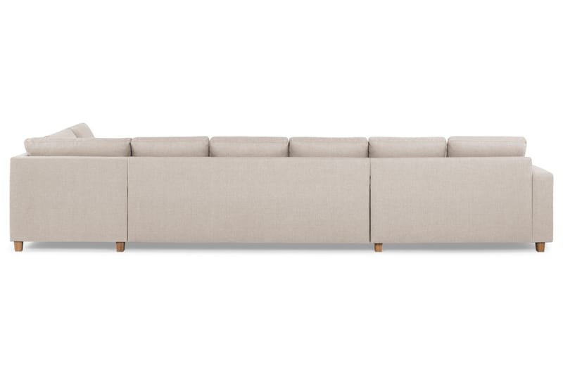 Crazy 6-personers Højrevendt U-formet XX-Large Sofa med Chaiselong i Stof - Beige - Møbler - Sofaer - U Sofa