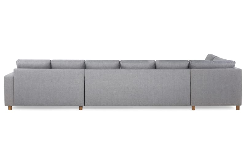 Crazy 6-personers Venstrevendt U-formet XX-Large Sofa med Divan og Chaiselong i Stof - Grå - Møbler - Sofaer - U Sofa