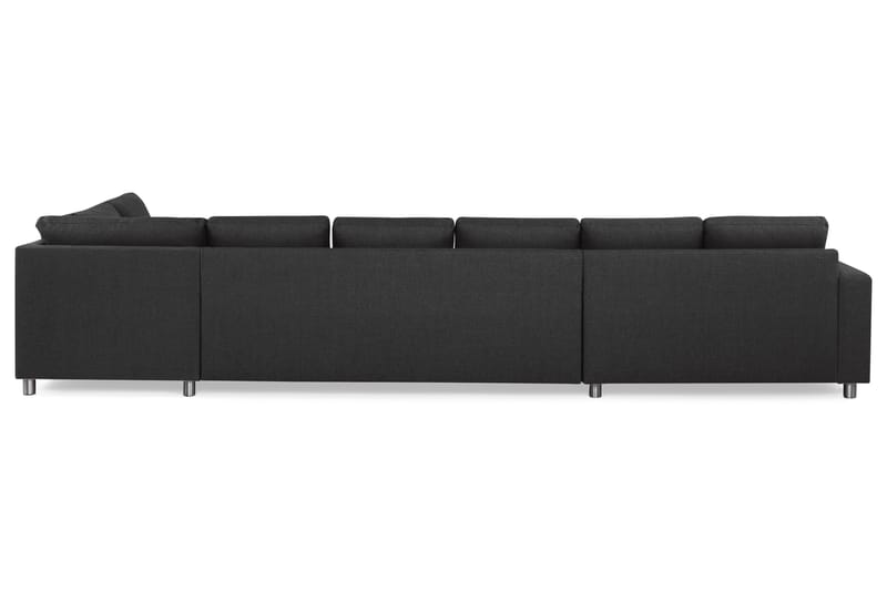 Crazy 6-personers Højrevendt U-formet XX-Large Sofa med Chaiselong i Stof - Antracit - Møbler - Sofaer - U Sofa