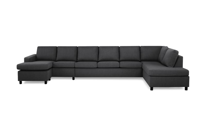 Crazy 6-personers Højrevendt U-formet XX-Large Sofa med Chaiselong i Stof - Mørkegrå - Møbler - Sofaer - U Sofa