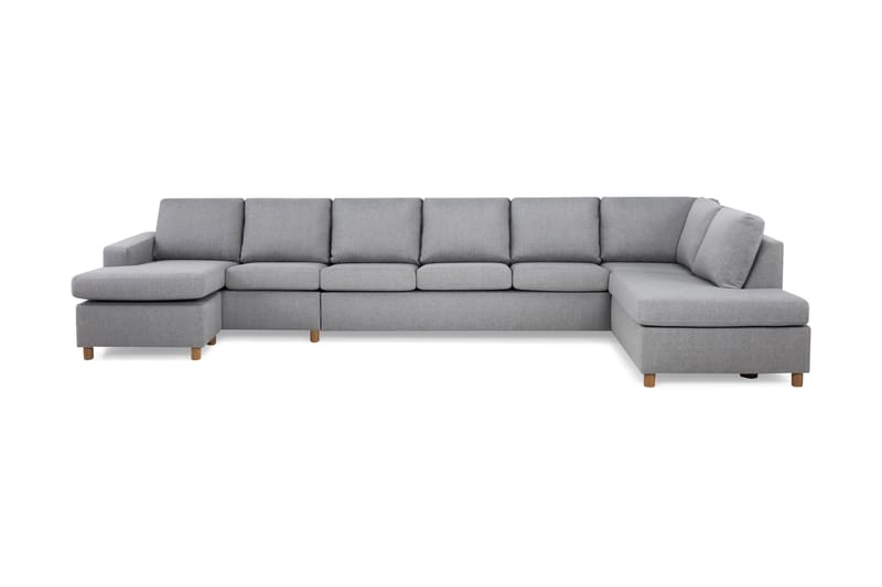Crazy 6-personers Højrevendt U-formet XX-Large Sofa med Chaiselong i Stof - Grå - Møbler - Sofaer - U Sofa