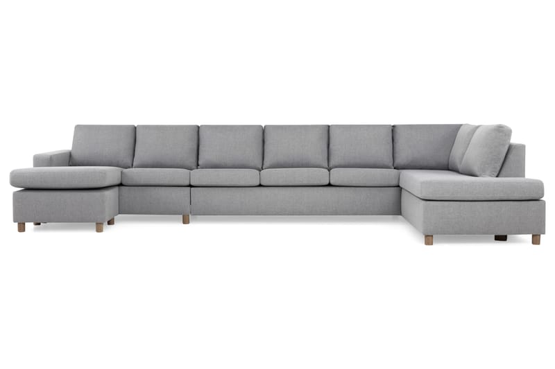 Crazy 6-personers Højrevendt U-formet XX-Large Sofa med Chaiselong i Stof - Grå - Møbler - Sofaer - U Sofa