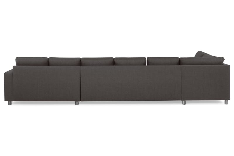 Crazy 6-personers Venstrevendt U-formet XX-Large Sofa med Divan og Chaiselong i Stof - Mørkegrå - Møbler - Sofaer - U Sofa