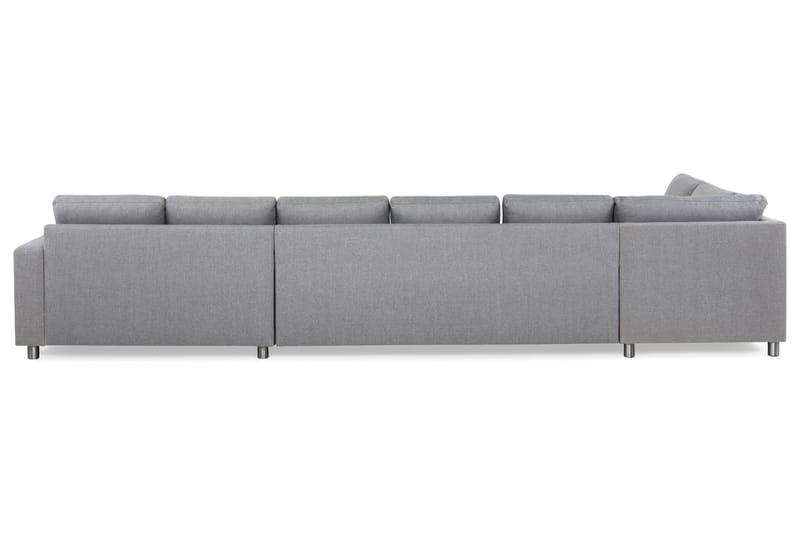 Crazy 6-personers Venstrevendt U-formet XX-Large Sofa med Divan og Chaiselong i Stof - Grå - Møbler - Sofaer - U Sofa