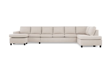 Crazy 6-personers Højrevendt U-formet XX-Large Sofa med Chaiselong i Stof