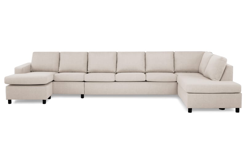 Crazy 6-personers Højrevendt U-formet XX-Large Sofa med Chaiselong i Stof - Beige - Møbler - Sofaer - U Sofa