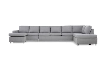 Crazy 6-personers Højrevendt U-formet XX-Large Sofa med Chaiselong i Stof
