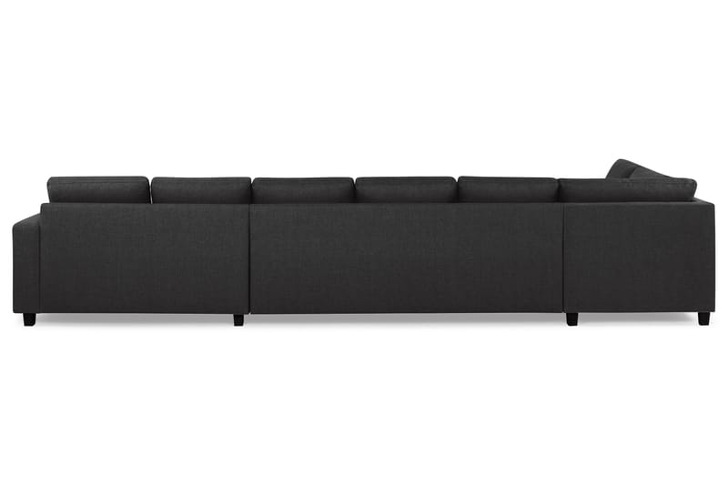 Crazy 6-personers Venstrevendt U-formet XX-Large Sofa med Divan og Chaiselong i Stof - Antracit - Møbler - Sofaer - U Sofa