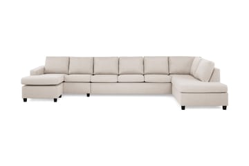 Crazy 6-personers Højrevendt U-formet XX-Large Sofa med Chaiselong i Stof