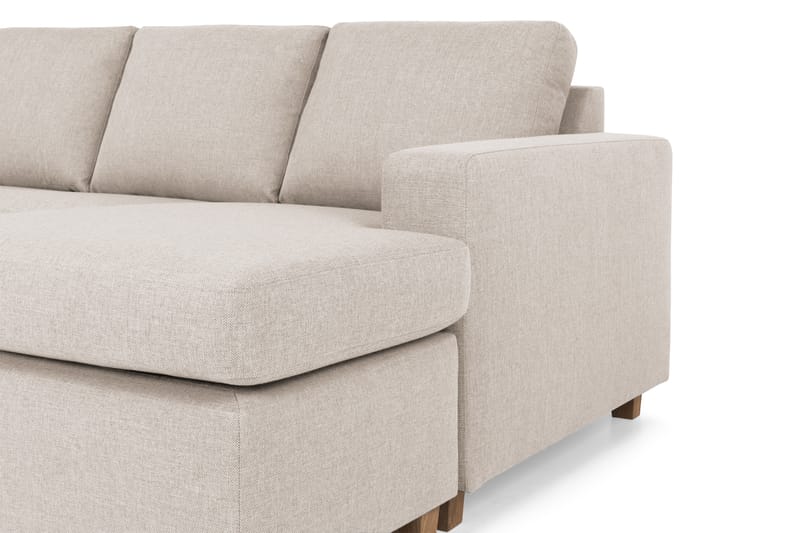 Crazy 6-personers Venstrevendt U-formet XX-Large Sofa med Divan og Chaiselong i Stof - Beige - Møbler - Sofaer - U Sofa
