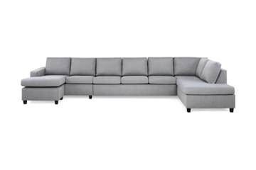 Crazy 6-personers Højrevendt U-formet XX-Large Sofa med Chaiselong i Stof