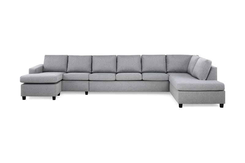 Crazy 6-personers Højrevendt U-formet XX-Large Sofa med Chaiselong i Stof - Grå - Møbler - Sofaer - U Sofa