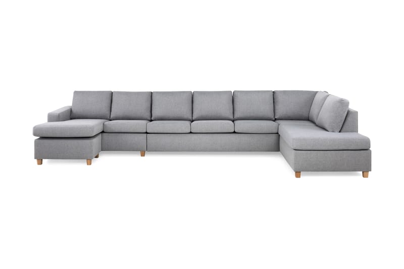 Crazy 6-personers Højrevendt U-formet XX-Large Sofa med Chaiselong i Stof - Grå - Møbler - Sofaer - U Sofa