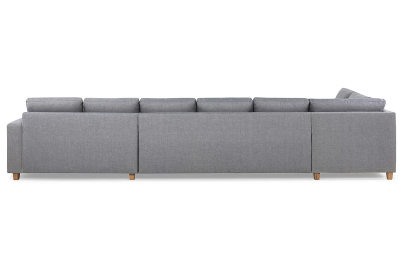 Crazy 6-personers Venstrevendt U-formet XX-Large Sofa med Divan og Chaiselong i Stof - Grå - Møbler - Sofaer - U Sofa