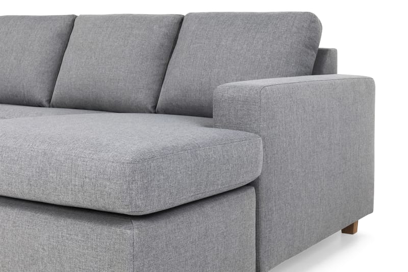 Crazy 6-personers Venstrevendt U-formet XX-Large Sofa med Divan og Chaiselong i Stof - Grå - Møbler - Sofaer - U Sofa