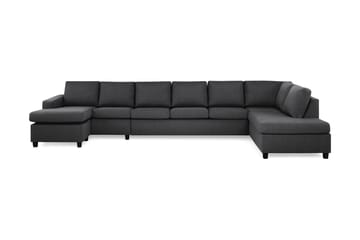 Crazy 6-personers Højrevendt U-formet XX-Large Sofa med Chaiselong i Stof