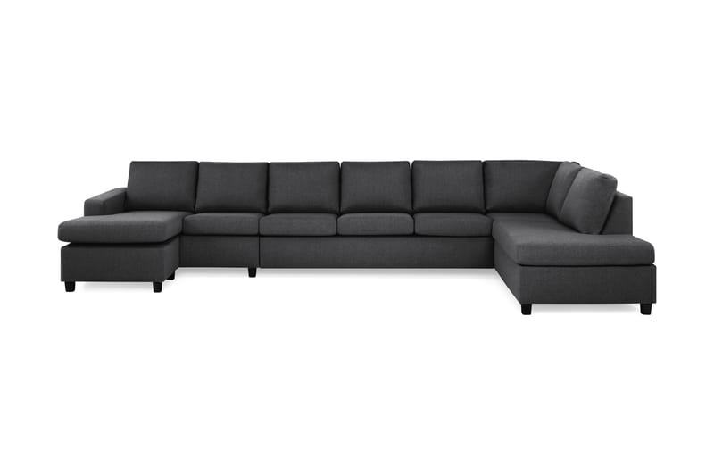 Crazy 6-personers Højrevendt U-formet XX-Large Sofa med Chaiselong i Stof - Mørkegrå - Møbler - Sofaer - U Sofa