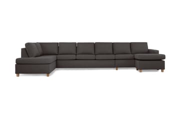Crazy 6-personers Venstrevendt U-formet XX-Large Sofa med Divan og Chaiselong i Stof