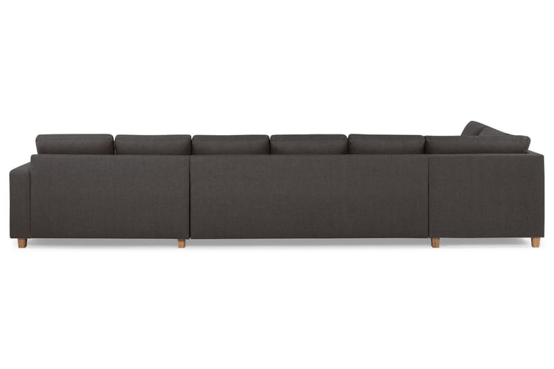 Crazy 6-personers Venstrevendt U-formet XX-Large Sofa med Divan og Chaiselong i Stof - Mørkegrå - Møbler - Sofaer - U Sofa