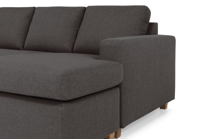 Crazy 6-personers Venstrevendt U-formet XX-Large Sofa med Divan og Chaiselong i Stof - Mørkegrå - Møbler - Sofaer - U Sofa