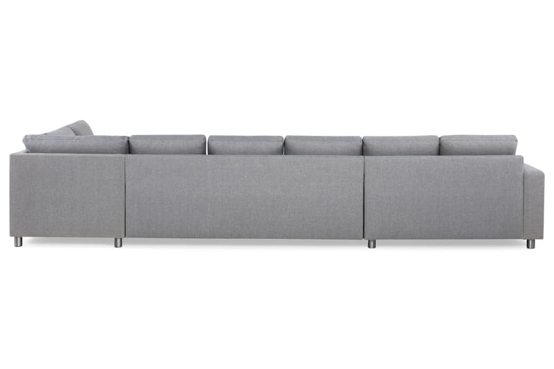 Crazy 6-personers Højrevendt U-formet XX-Large Sofa med Chaiselong i Stof - Grå - Møbler - Sofaer - U Sofa