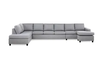 Crazy 6-personers Venstrevendt U-formet XX-Large Sofa med Divan og Chaiselong i Stof
