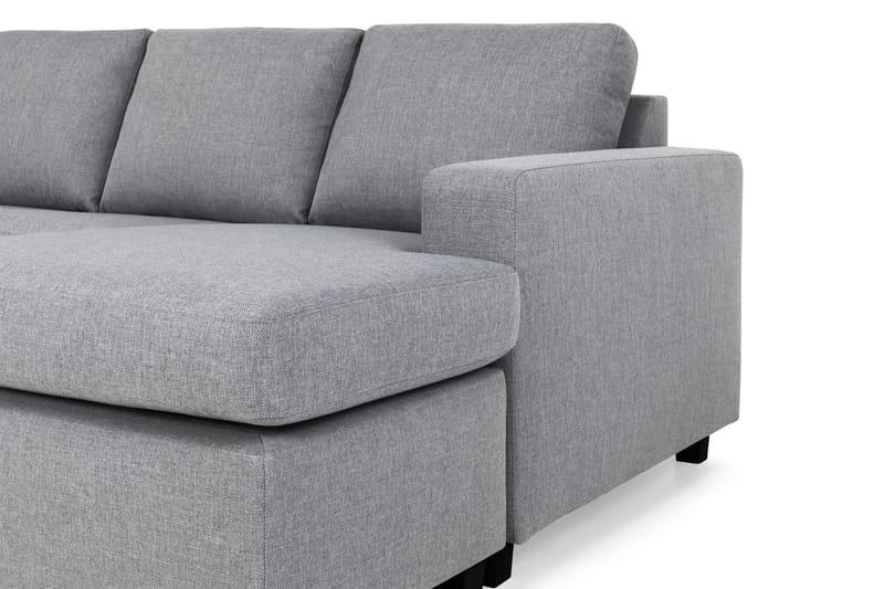 Crazy 6-personers Venstrevendt U-formet XX-Large Sofa med Divan og Chaiselong i Stof - Grå - Møbler - Sofaer - U Sofa