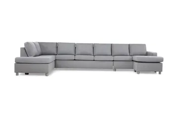 Crazy 6-personers Venstrevendt U-formet XX-Large Sofa med Divan og Chaiselong i Stof