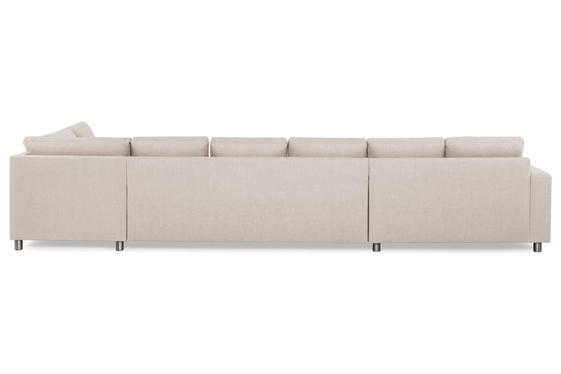Crazy 6-personers Højrevendt U-formet XX-Large Sofa med Chaiselong i Stof - Beige - Møbler - Sofaer - U Sofa