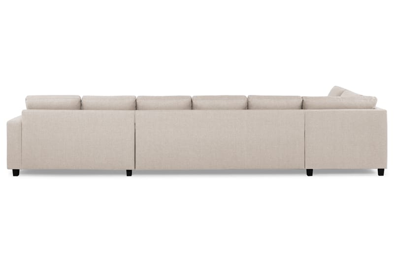 Crazy 6-personers Venstrevendt U-formet XX-Large Sofa med Divan og Chaiselong i Stof - Beige - Møbler - Sofaer - U Sofa