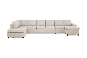 Crazy 6-personers Venstrevendt U-formet XX-Large Sofa med Divan og Chaiselong i Stof
