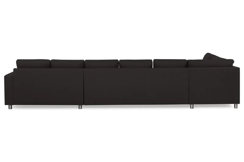 Crazy 6-personers Venstrevendt U-formet XX-Large Sofa med Divan og Chaiselong i Stof - Antracit - Møbler - Sofaer - U Sofa