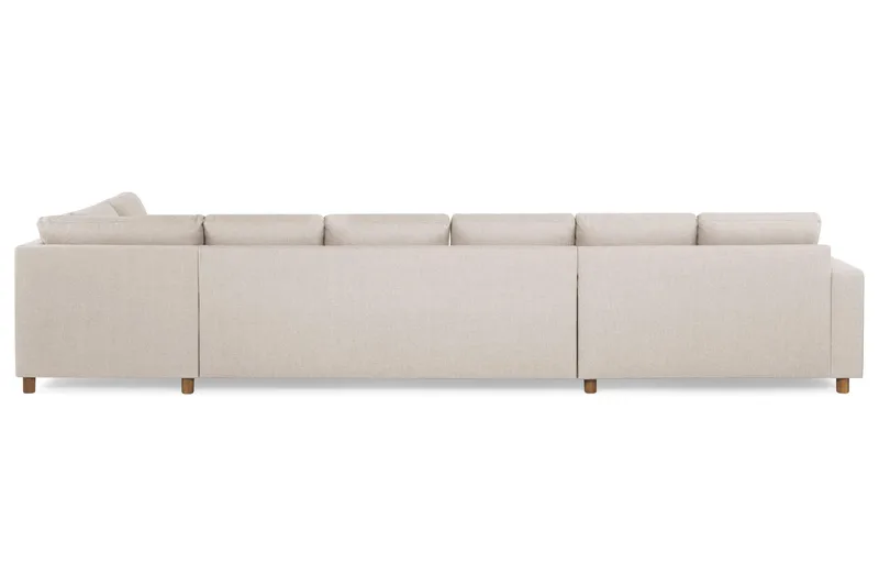 Crazy 6-personers Højrevendt U-formet XX-Large Sofa med Chaiselong i Stof - Beige - Møbler - Sofaer - U Sofa