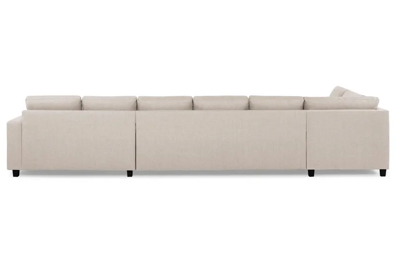 Crazy 6-personers Venstrevendt U-formet XX-Large Sofa med Divan og Chaiselong i Stof - Beige - Møbler - Sofaer - U Sofa