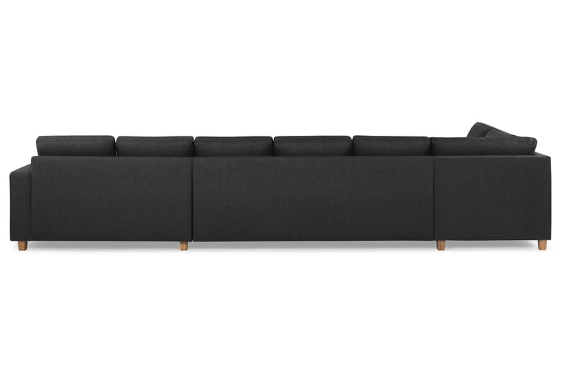 Crazy 6-personers Venstrevendt U-formet XX-Large Sofa med Divan og Chaiselong i Stof - Antracit - Møbler - Sofaer - U Sofa