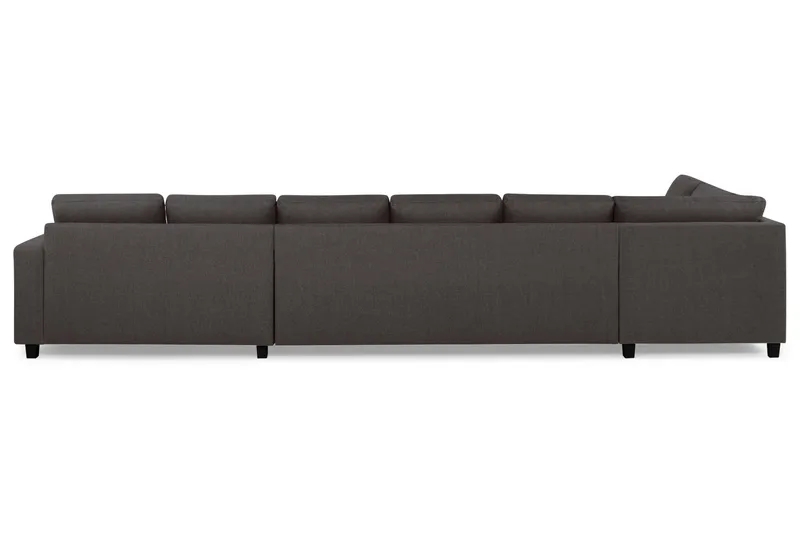 Crazy 6-personers Venstrevendt U-formet XX-Large Sofa med Divan og Chaiselong i Stof - Mørkegrå - Møbler - Sofaer - U Sofa