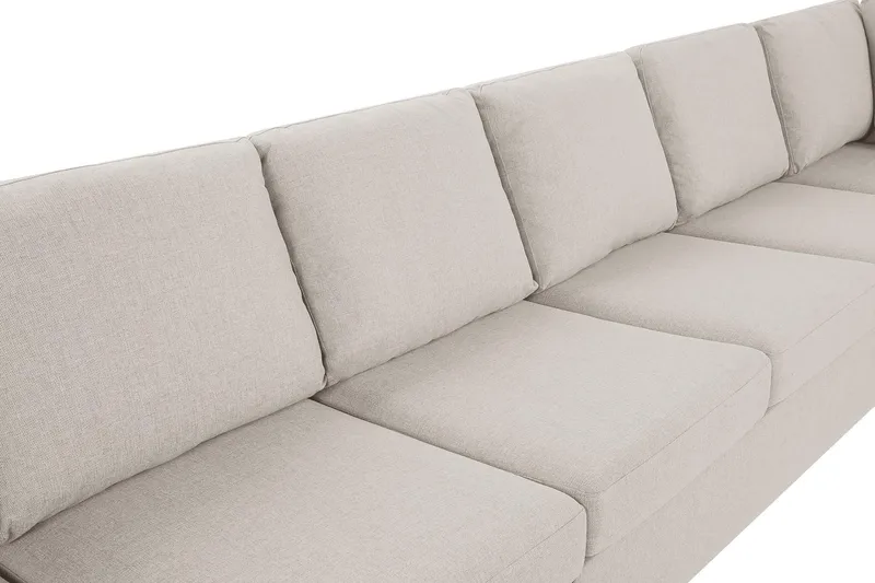 Crazy 6-personers Højrevendt U-formet XX-Large Sofa med Chaiselong i Stof - Beige - M øbler - Sofaer - U Sofa