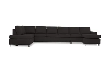Crazy 6-personers Venstrevendt U-formet XX-Large Sofa med Divan og Chaiselong i Stof