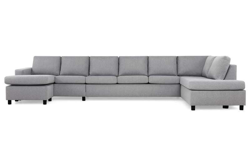 Crazy 6-personers Højrevendt U-formet XX-Large Sofa med Chaiselong i Stof - Grå - Møbler - Sofaer - U Sofa