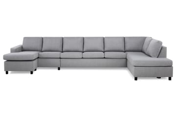 Crazy 6-personers Højrevendt U-formet XX-Large Sofa med Chaiselong i Stof