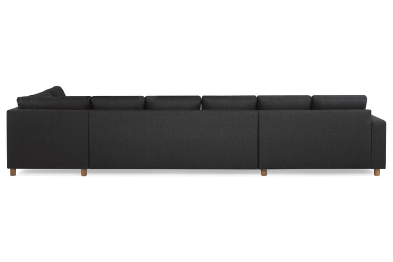 Crazy 6-personers Højrevendt U-formet XX-Large Sofa med Chaiselong i Stof - Antracit - Møbler - Sofaer - U Sofa